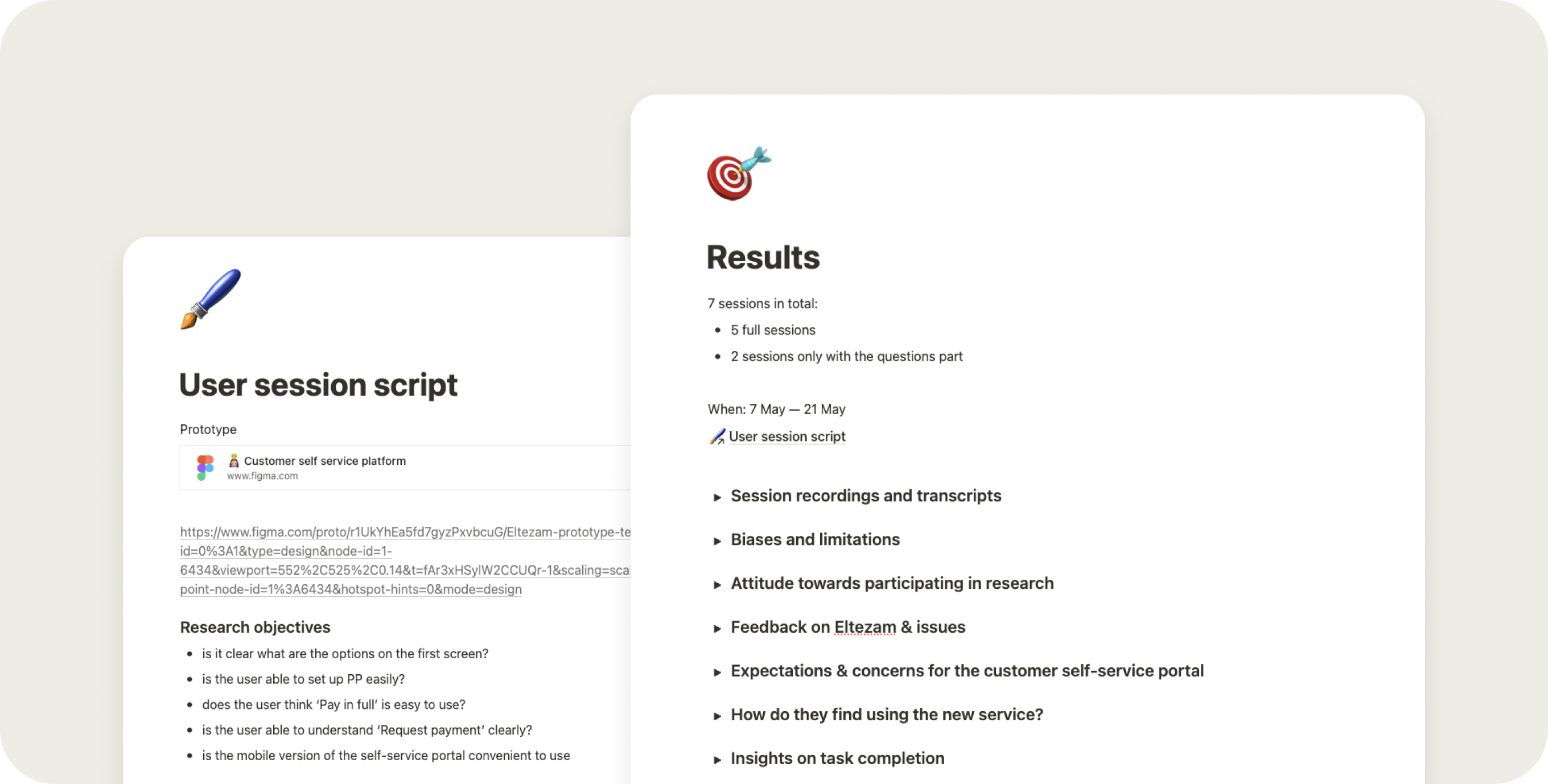 Mid-fidelity prototype screens used in moderated usability tests